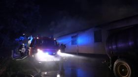 Feuer In Gleistal Agrar In Golmsdorf Bei Jena 00020